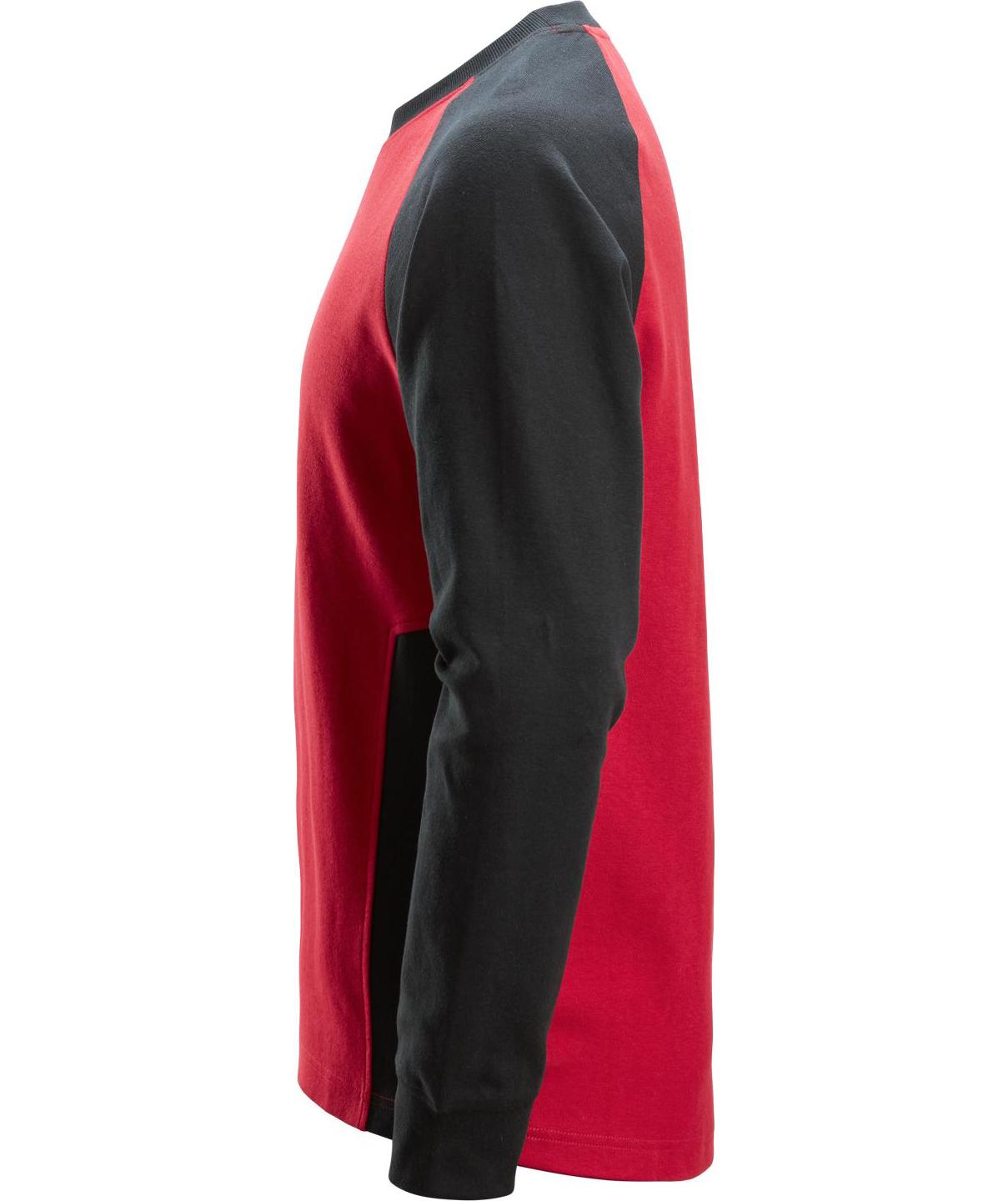 Snickers long-sleeved T-shirt 2840, Chili Red/Black, large image number 4