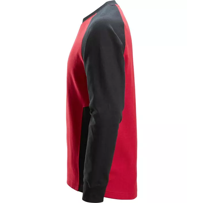 Snickers long-sleeved T-shirt 2840, Chili Red/Black, large image number 4