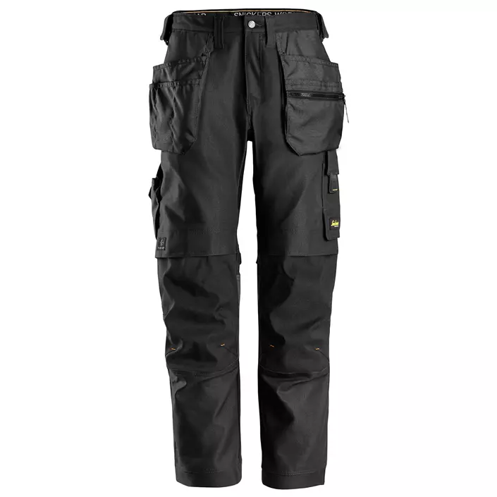 Snickers AllroundWork Canvas+ craftsman trousers 6224, Black, large image number 0
