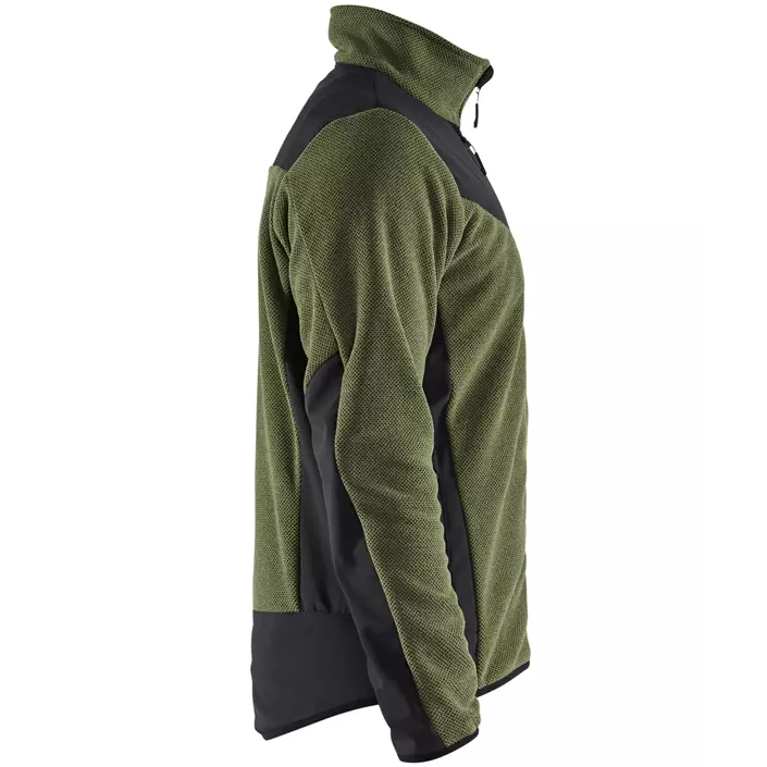 Blåkläder strikket jakke med softshell, Høstgrønn/Svart, large image number 2