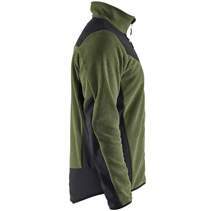 Blåkläder strikket jakke med softshell, Høstgrønn/Svart, large image number 2