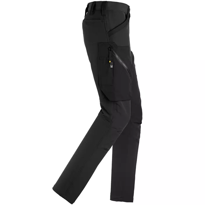 Snickers FlexiWork dame servicebukser 6877 full stretch, Black/Black, large image number 4