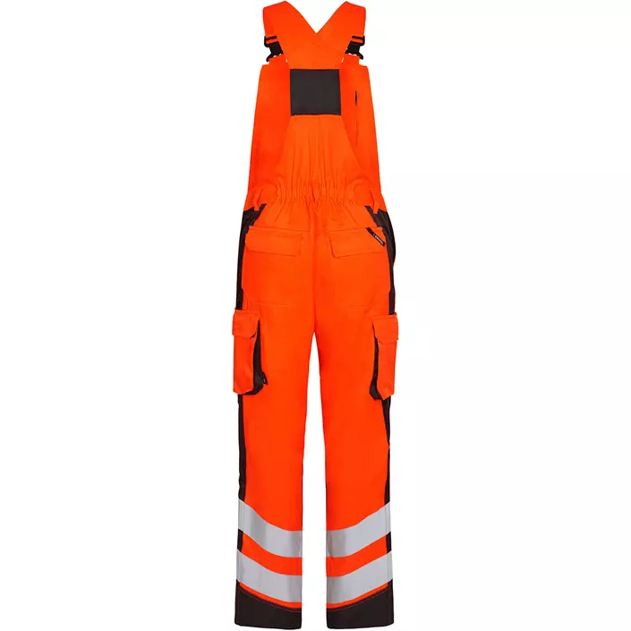 Engel Safety Light bib and brace trousers, Hi-vis orange/Grey, large image number 1