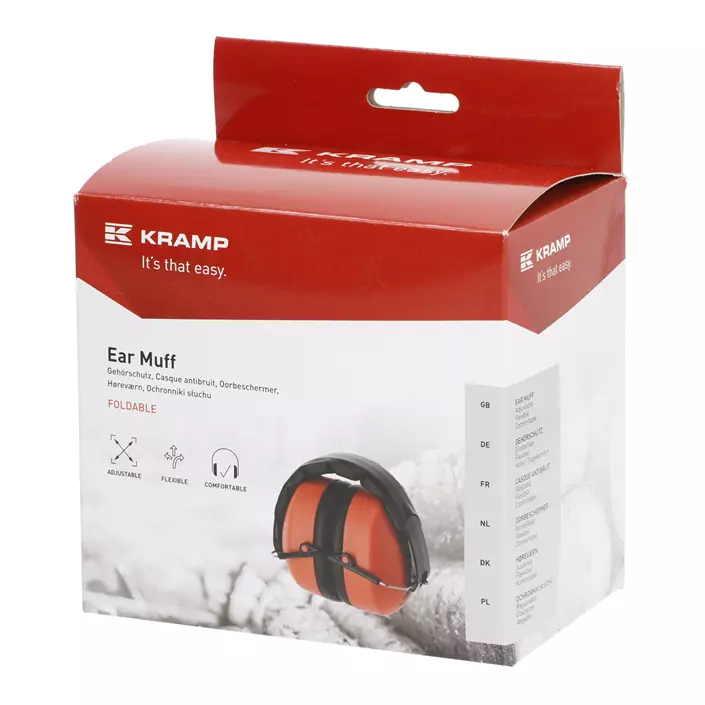 Kramp foldable ear defenders, Red, Red, large image number 2