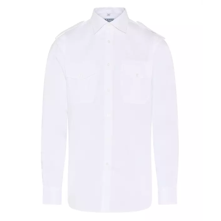 Angli Classic Stretch pilotskjorte, Hvid, large image number 0