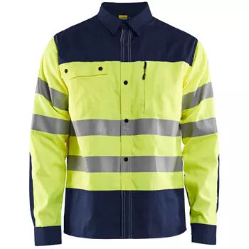 Blåkläder arbetsskjorta, Varsel gul/marinblå