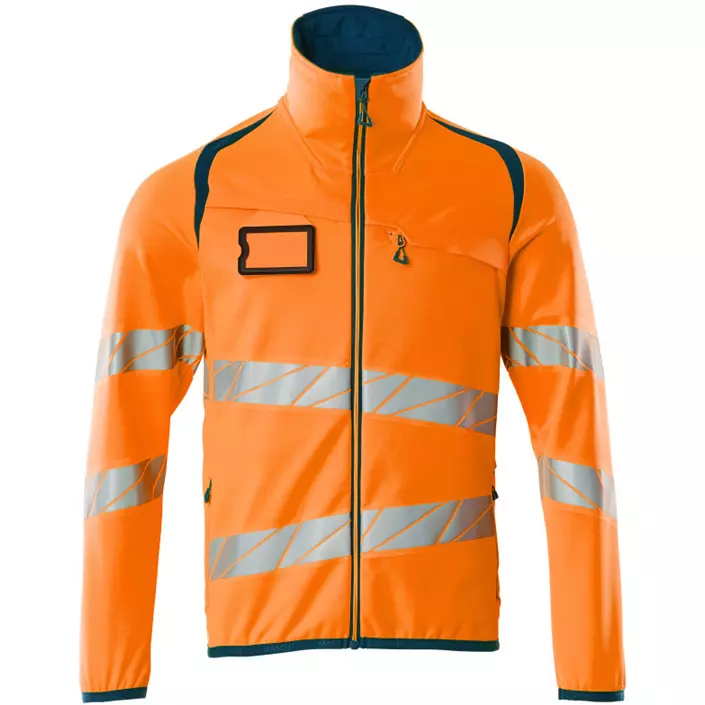 Mascot Accelerate Safe fleece jacket, Hi-Vis Orange/Dark Petroleum, large image number 0