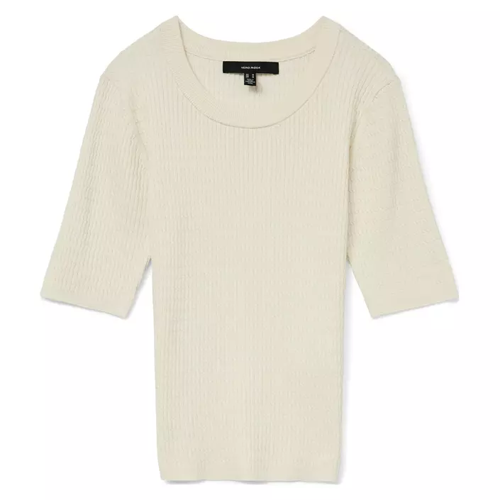 Vero Moda VMSILJE kortärmad stickad tröja dam, Birch, large image number 0
