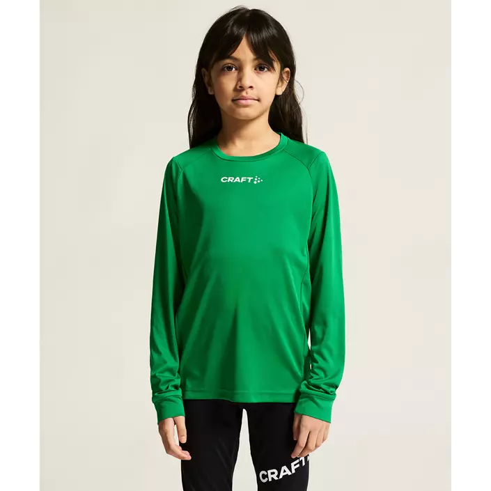Craft Rush langermet T-skjorte for barn, Team green, large image number 7