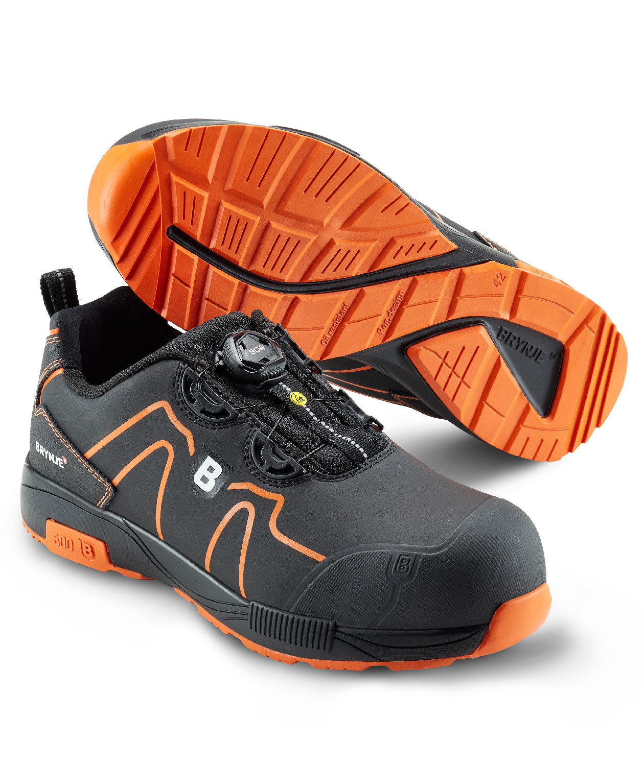 Brynje Stream safety shoes S3, Black/Orange, large image number 0