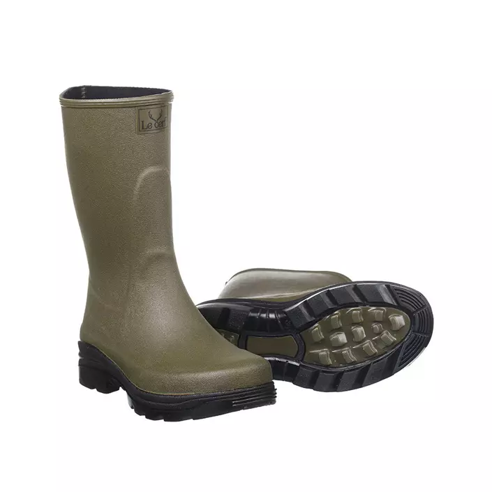 Le Cerf Fox rubber boots, Khaki, large image number 0