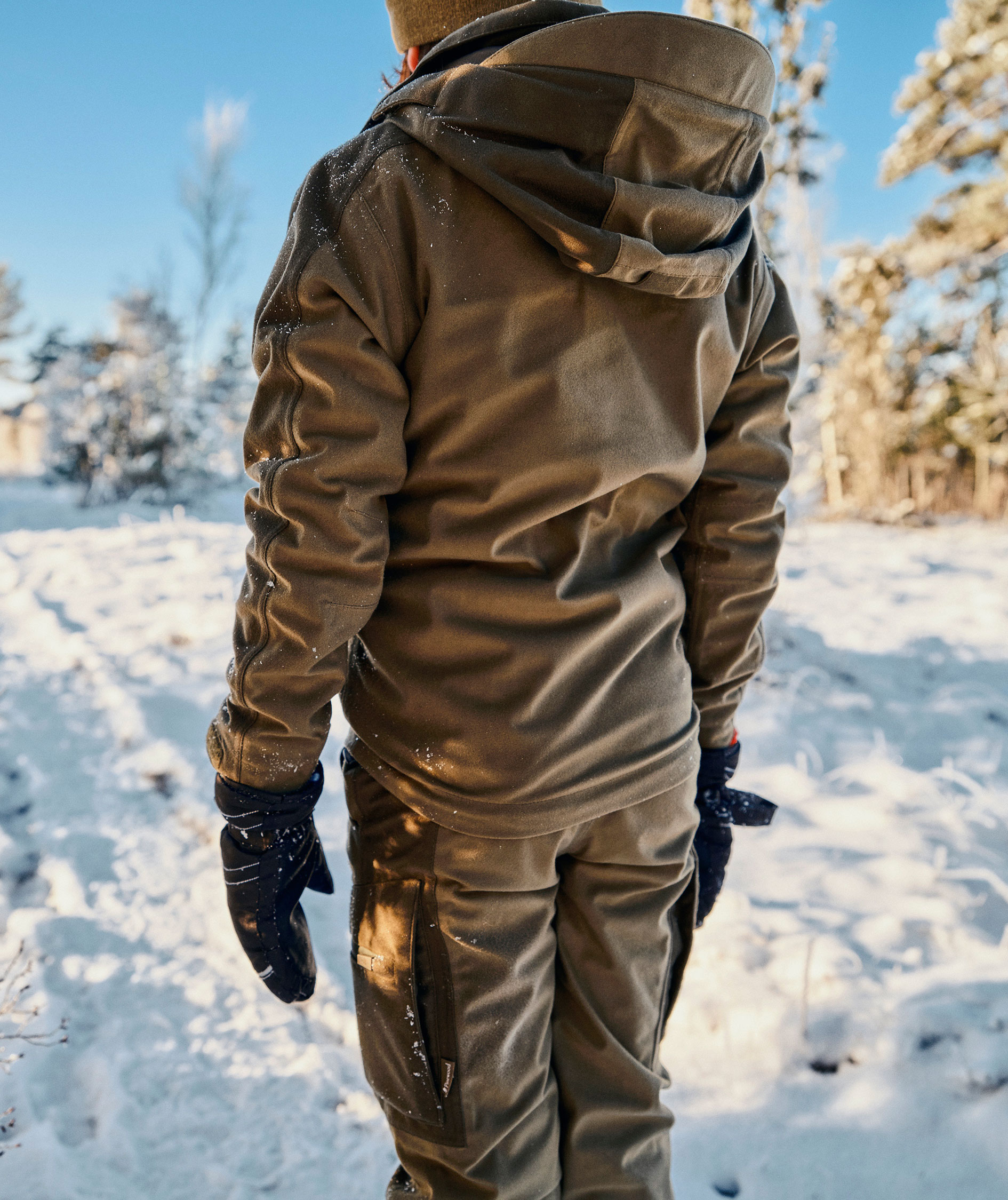 Pinewood Furudal Active bukser til b&oslash;rn, Mossgreen/ Dark Mossgreen, large image number 2