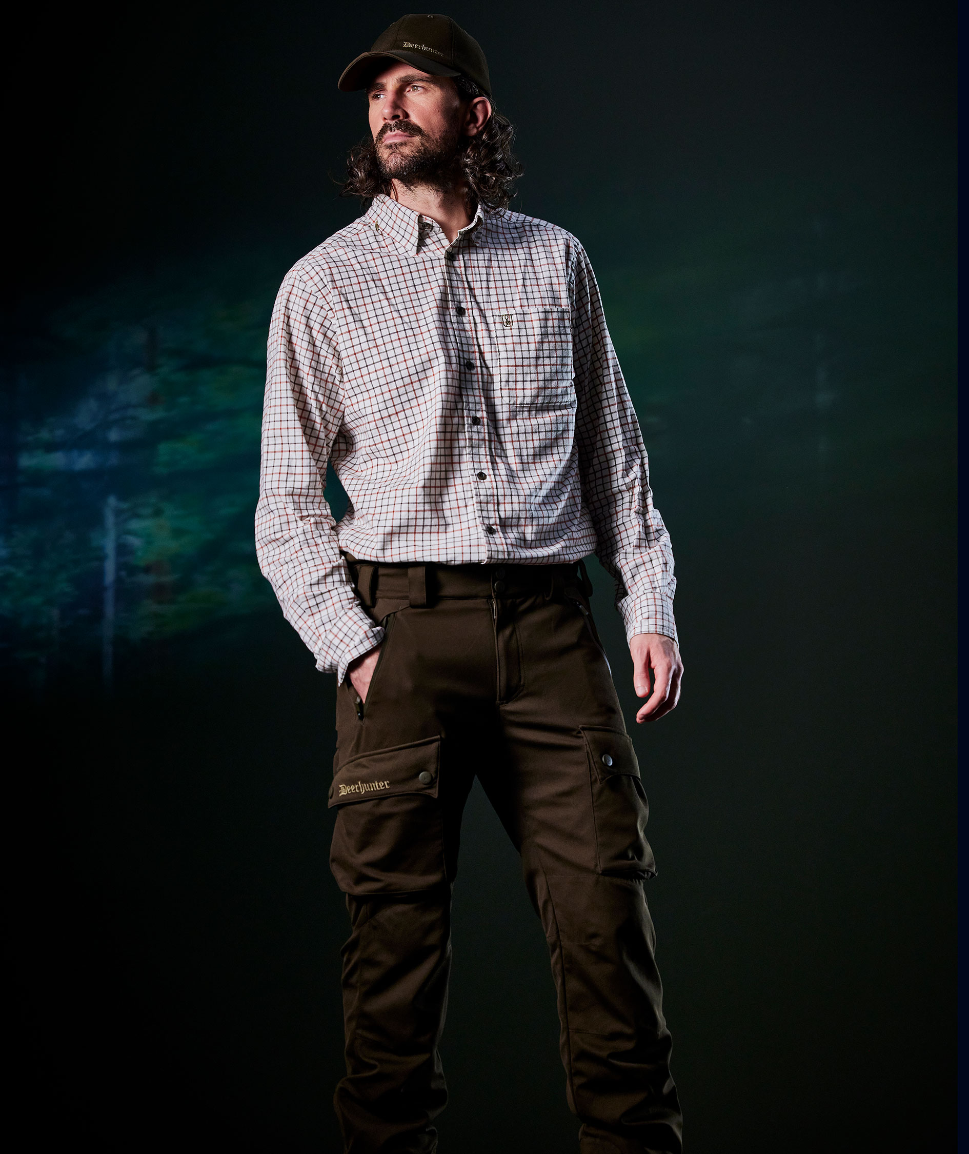 Deerhunter Gavin shirt, Orange Check