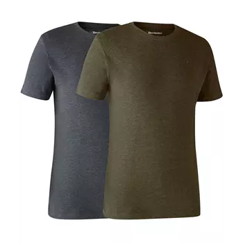 Deerhunter Basic 2-pack T-skjorte, Adventure Green Melange