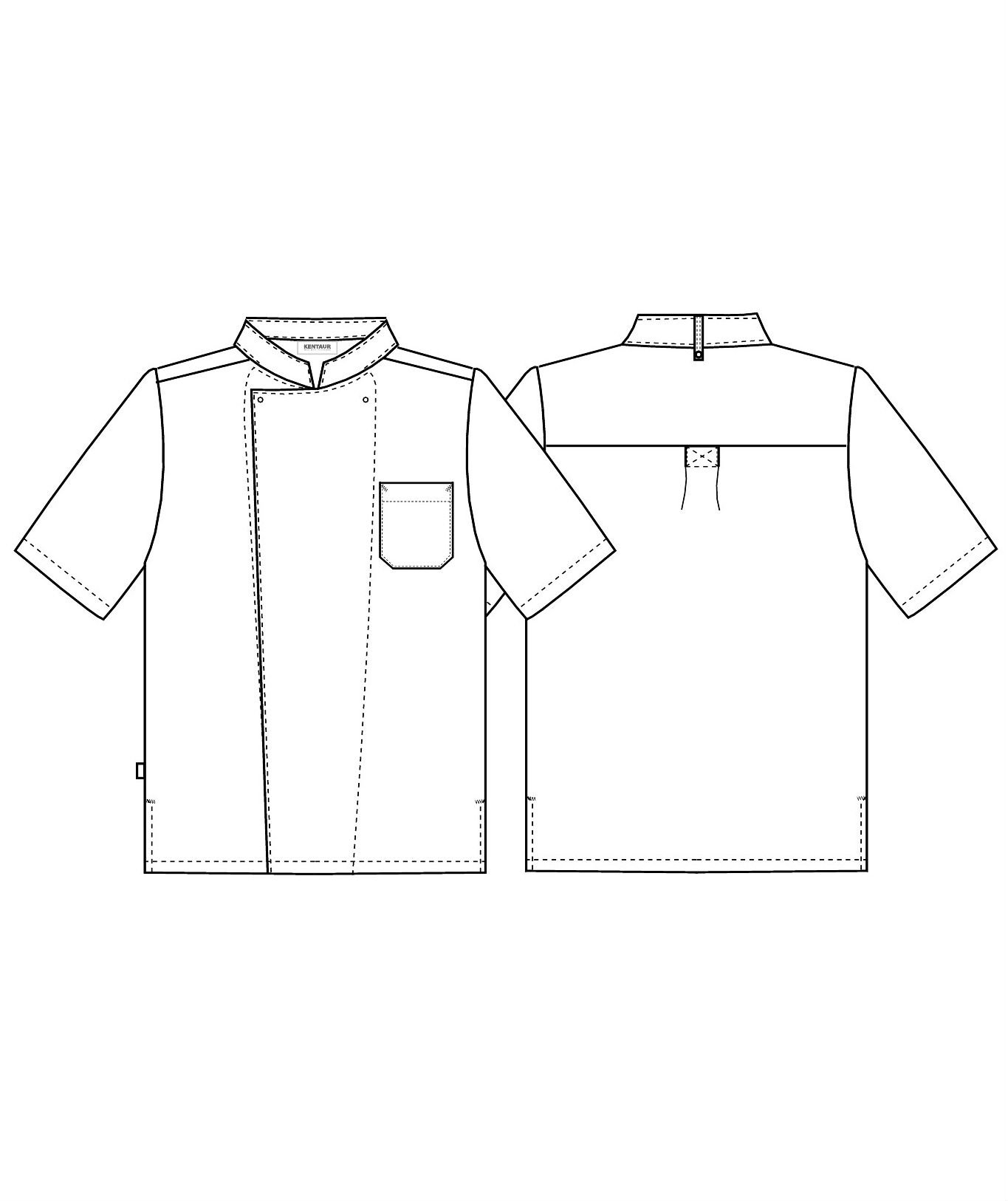 Kentaur kort&aelig;rmet  kokkejakke