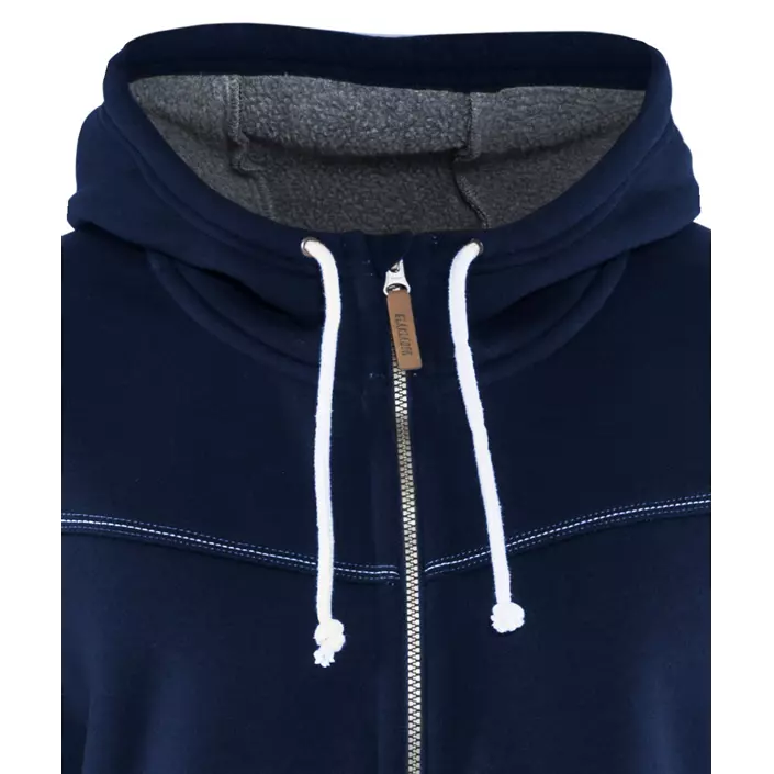 Blåkläder hoodie med piléfoder, Marinblå, large image number 2