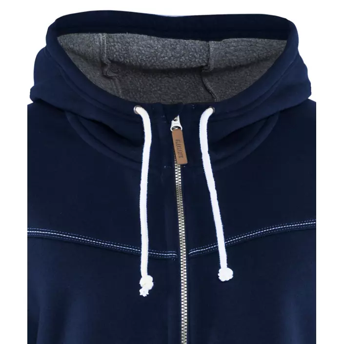 Blåkläder hoodie med piléfoder, Marinblå, large image number 2