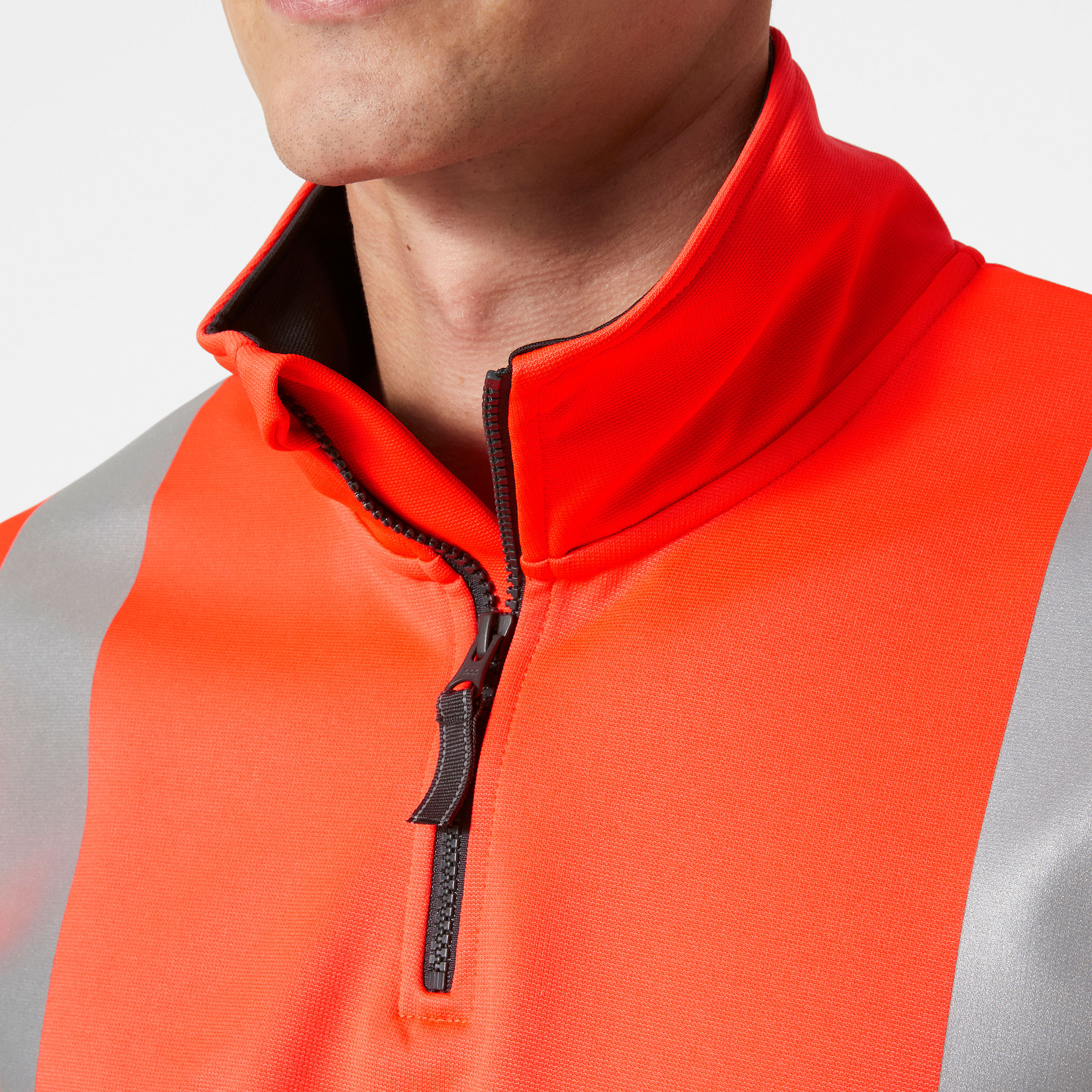 Helly Hansen Addvis half zip sweatshirt, Hi-Vis Red/Ebony, large image number 4