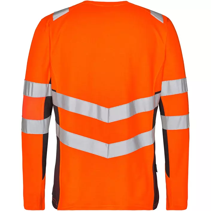 Engel Safety langermet T-skjorte, Hi-Vis oransje/Grå, large image number 1
