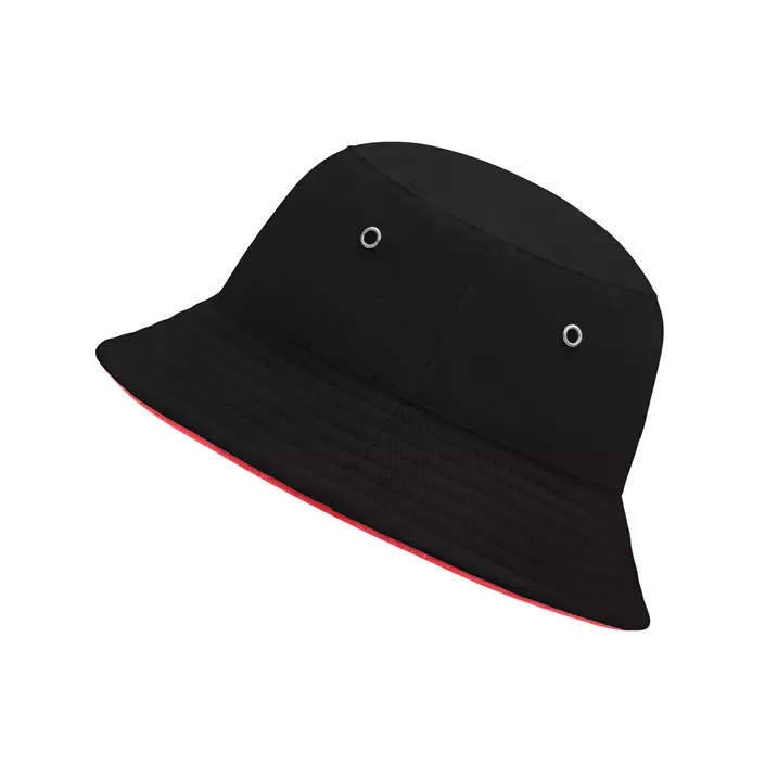 Myrtle Beach bucket hat for kids, Black/Red, Black/Red, large image number 1