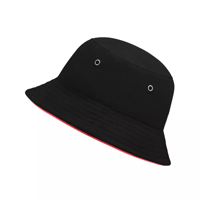 Myrtle Beach bucket hat for kids, Black/Red, Black/Red, large image number 1
