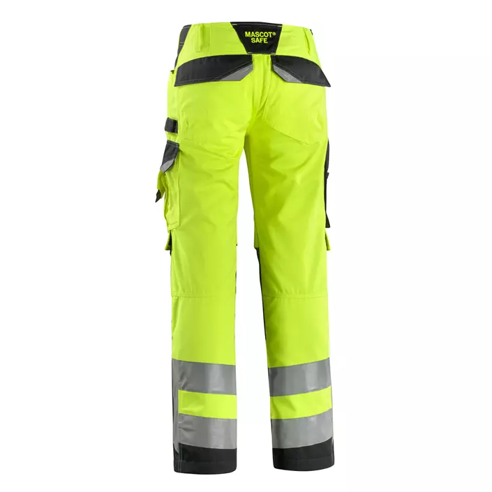 Mascot Safe Supreme Kendal arbejdsbukser, Hi-vis Gul/Sort, large image number 2