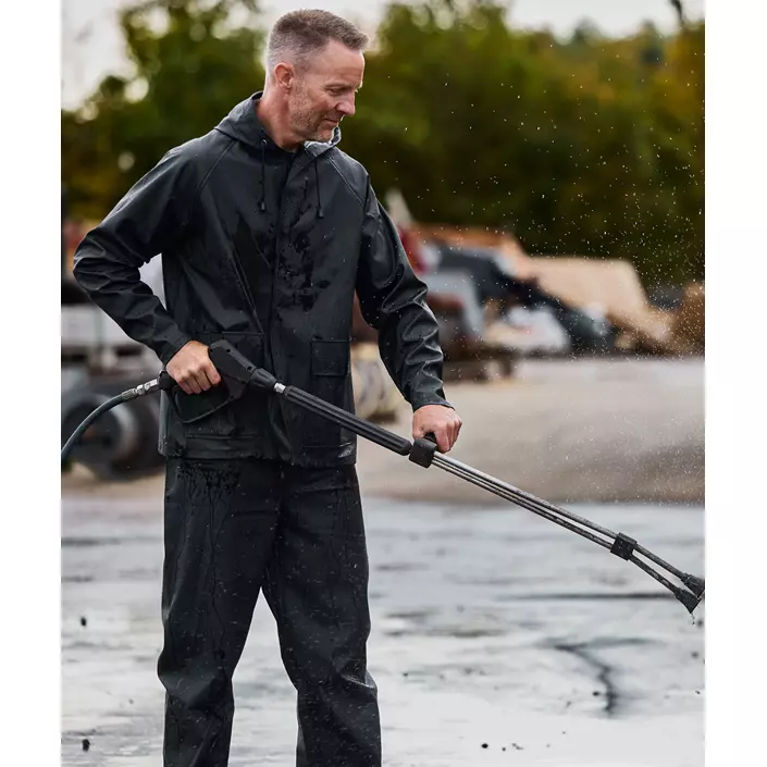 ELKA Elements Outdoor PU/PVC regnbyxa, Svart, large image number 1