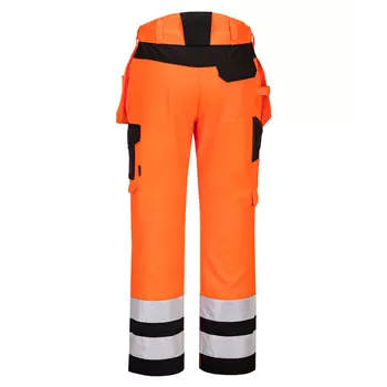 Portwest PW2 craftsmens trousers, Hi-Vis Orange/Black