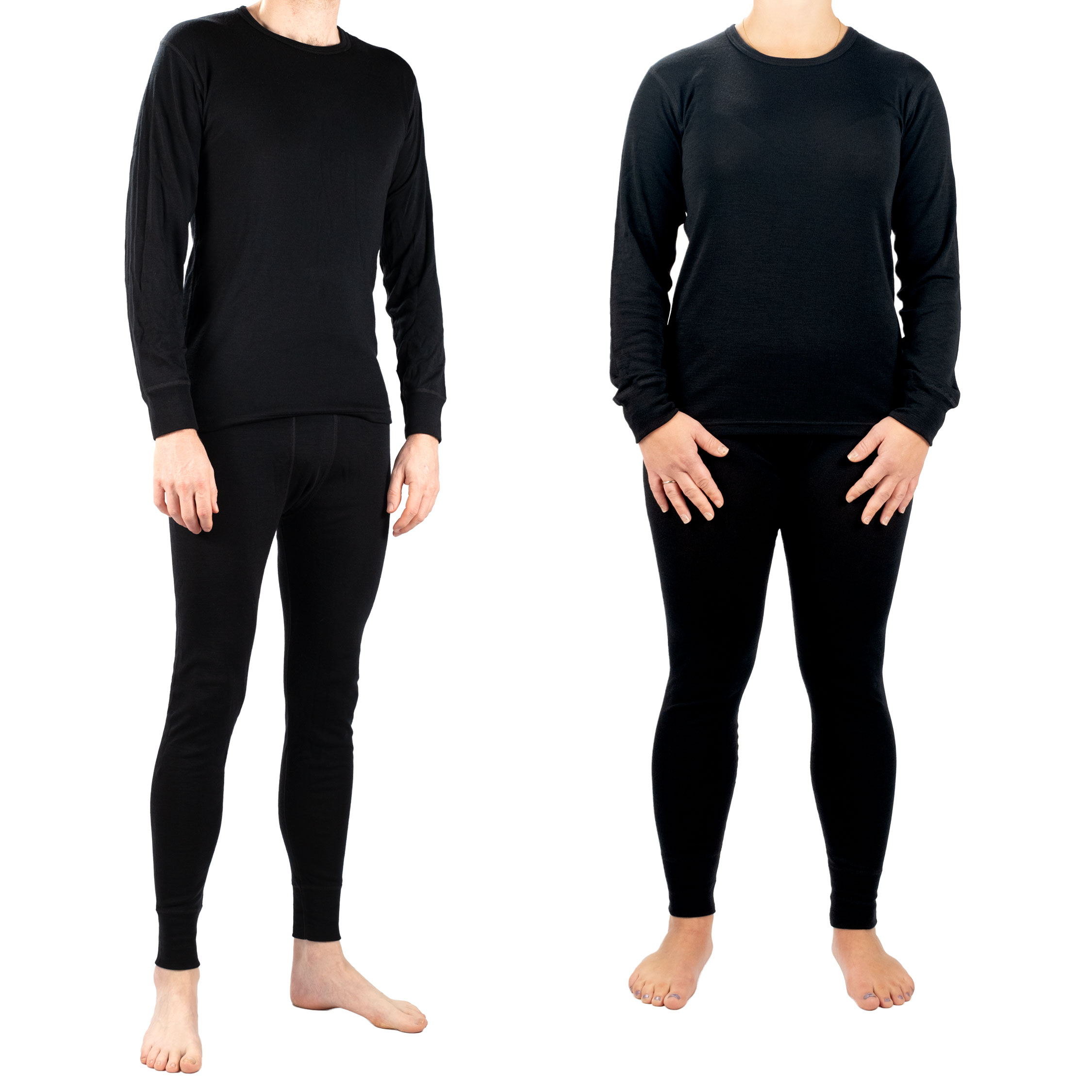 Westborn baselayer sweater with merino wool, Black
