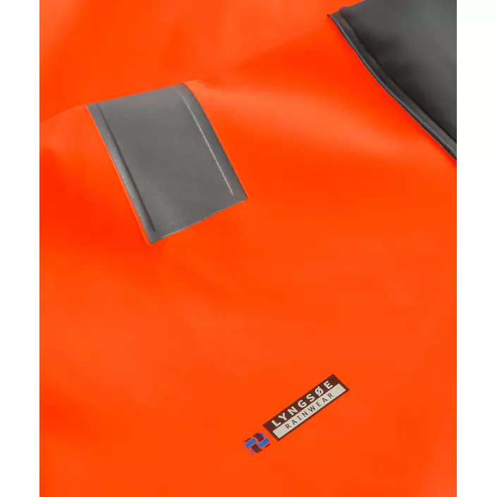 Lyngsøe PVC rain jacket, Hi-vis Orange/Marine, large image number 1