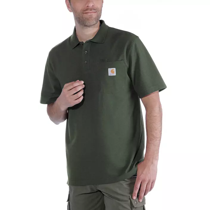 Carhartt Contractor's polo T-shirt, Mosgrøn, large image number 1
