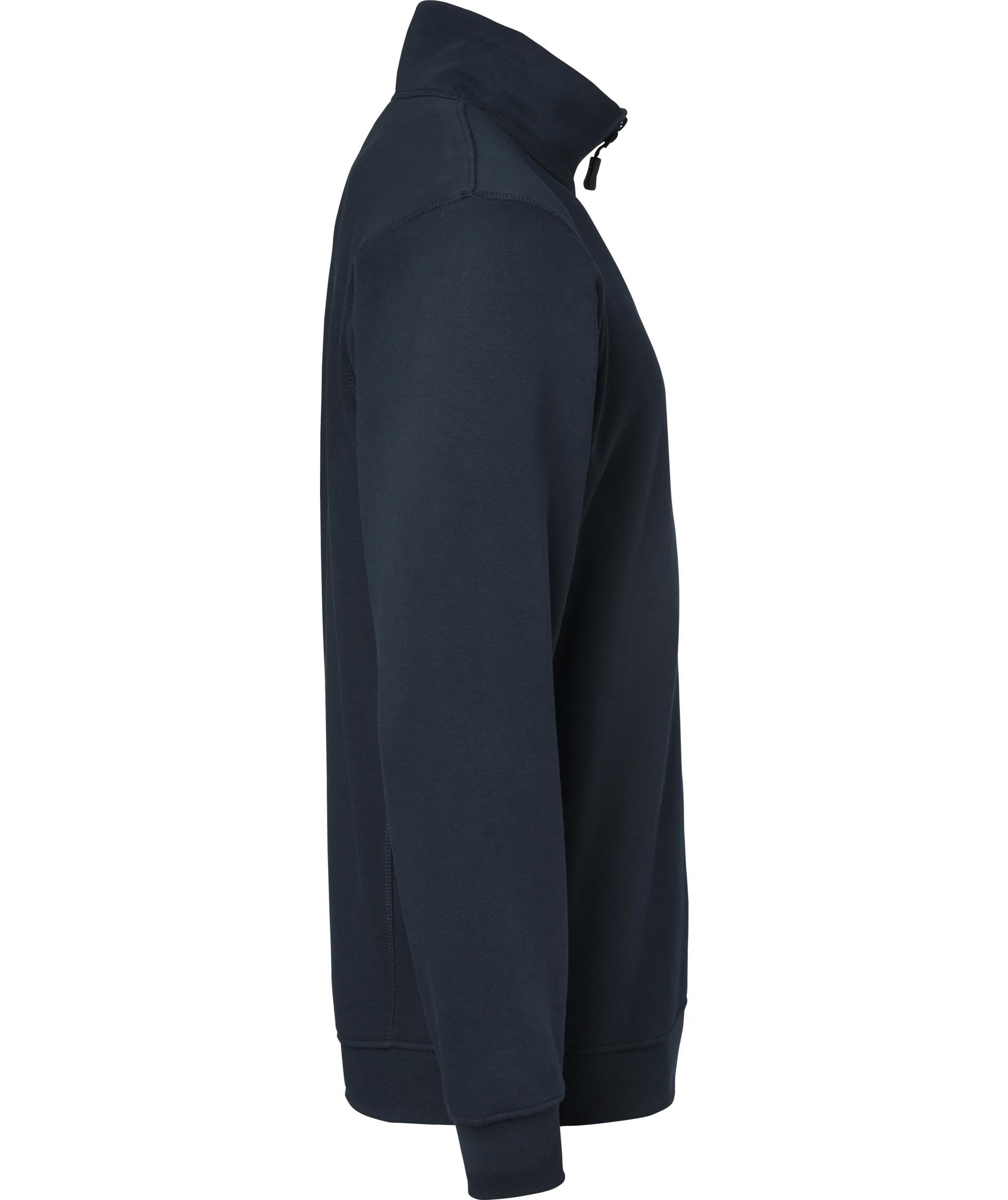 Top Swede sweatshirt med kort lynl&aring;s 149, Navy, large image number 2