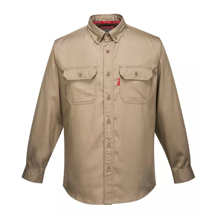 Portwest BizFlame work shirt, Khaki, large image number 0