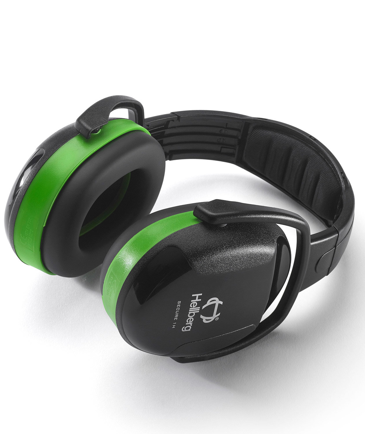 Hellberg Secure 1 h&ouml;rselk&aring;por, Svart/Gr&ouml;n, Svart/Gr&ouml;n, large image number 1