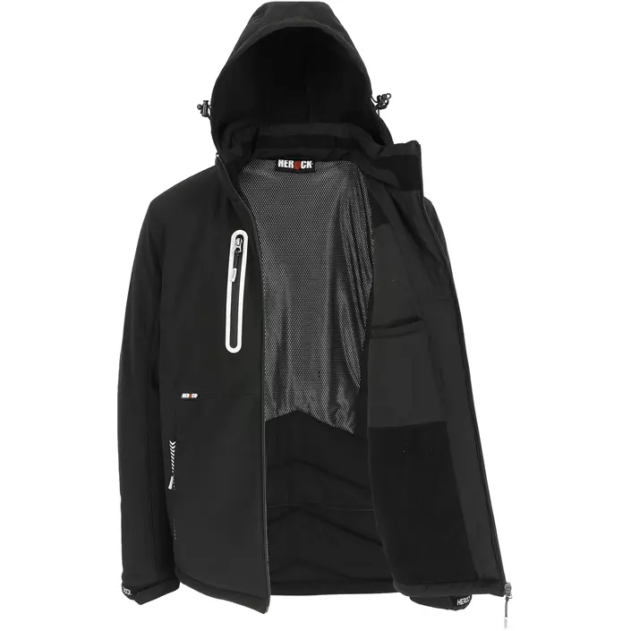 HEROCK Taris fodrad softshelljacka, Black, large image number 2