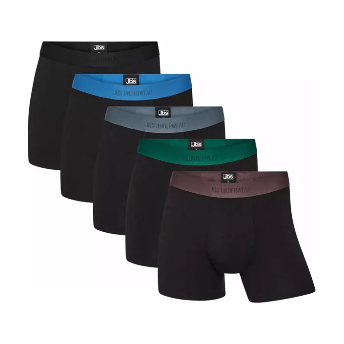 JBS 5-pakk boksershorts med bambus, Flerfarget/svart, large image number 0