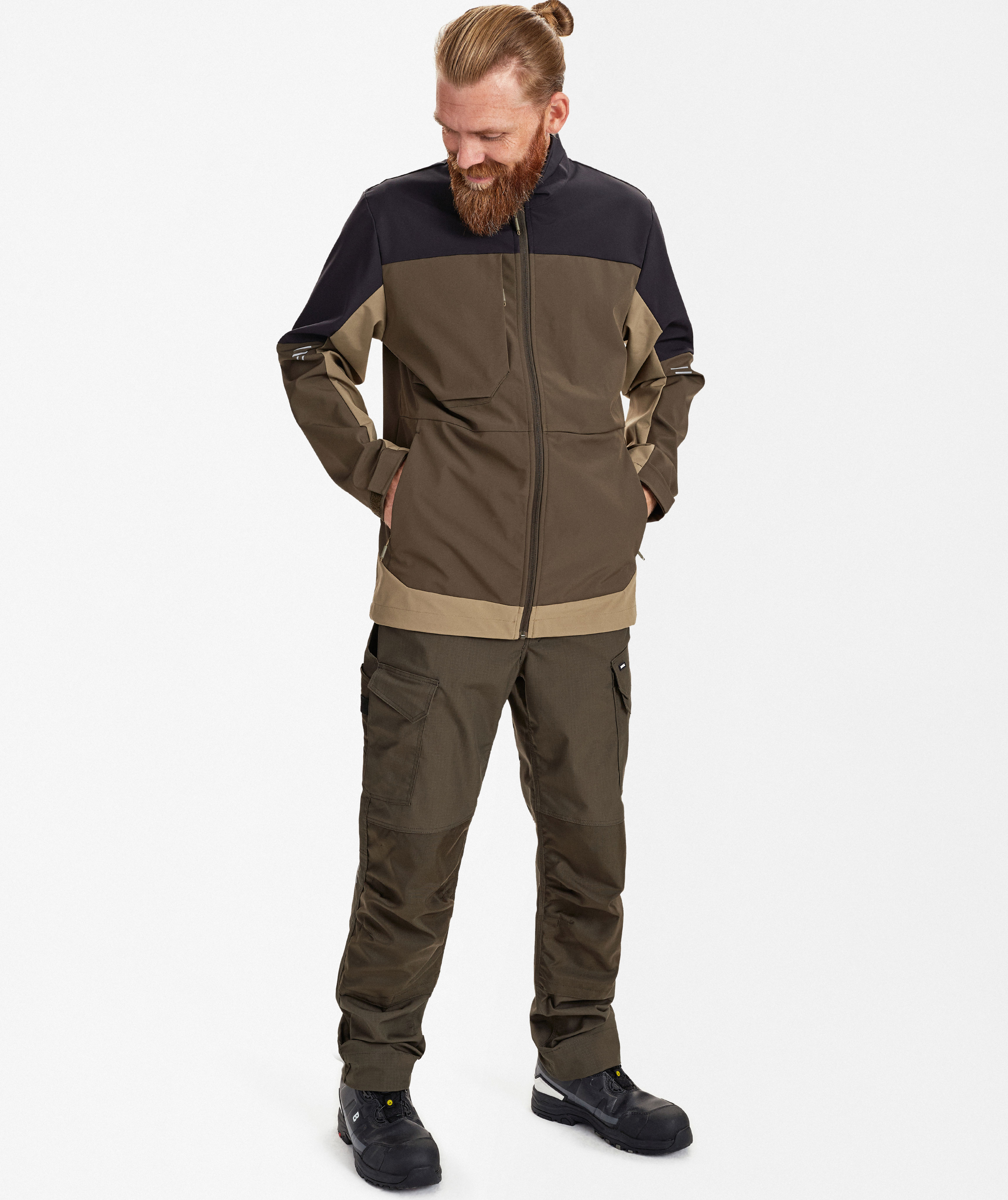 Engel Entire Softshelljacke, Forest Green/Black, large image number 2