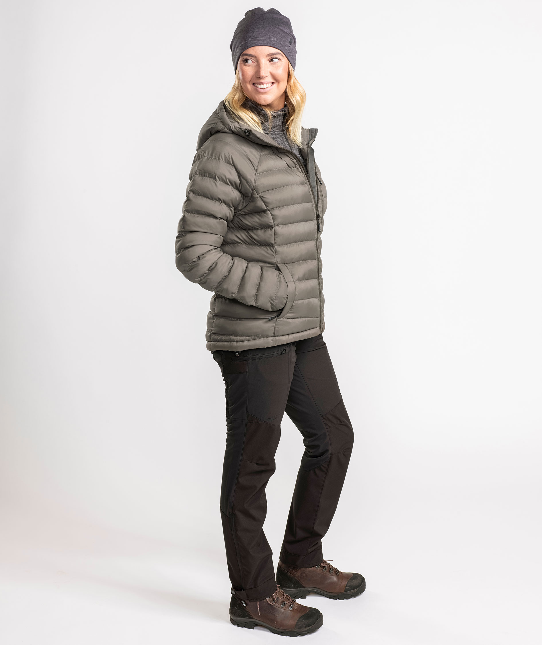 Pinewood&nbsp;Abisko Insulation vatteret damejakke, Dark Mole Brown, large image number 10