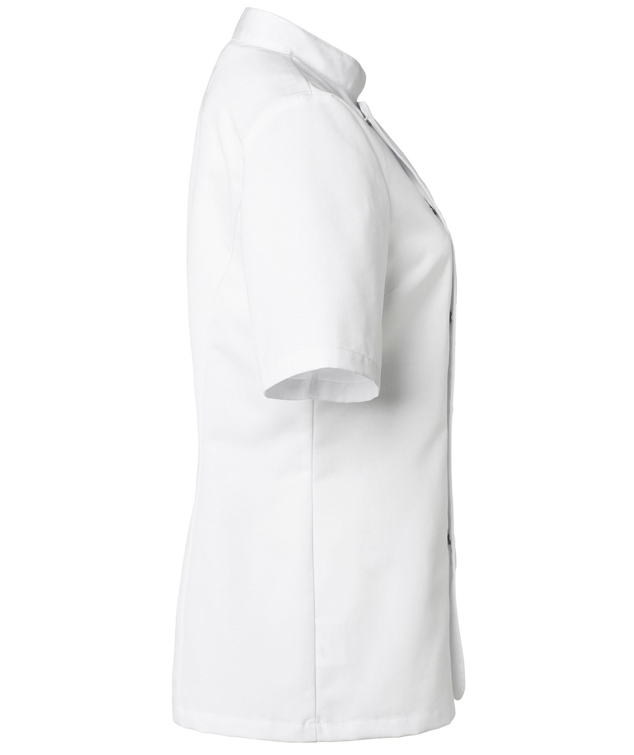 Segers kort&auml;rmad kockjacka dam, Vit, large image number 1