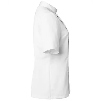 Segers women's short sleeved chefs jacket, White