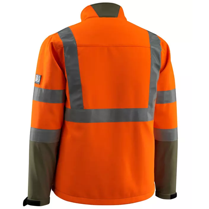 Mascot Safe Light Kiama softshell jacket, Hi-Vis Orange/Moss, large image number 2