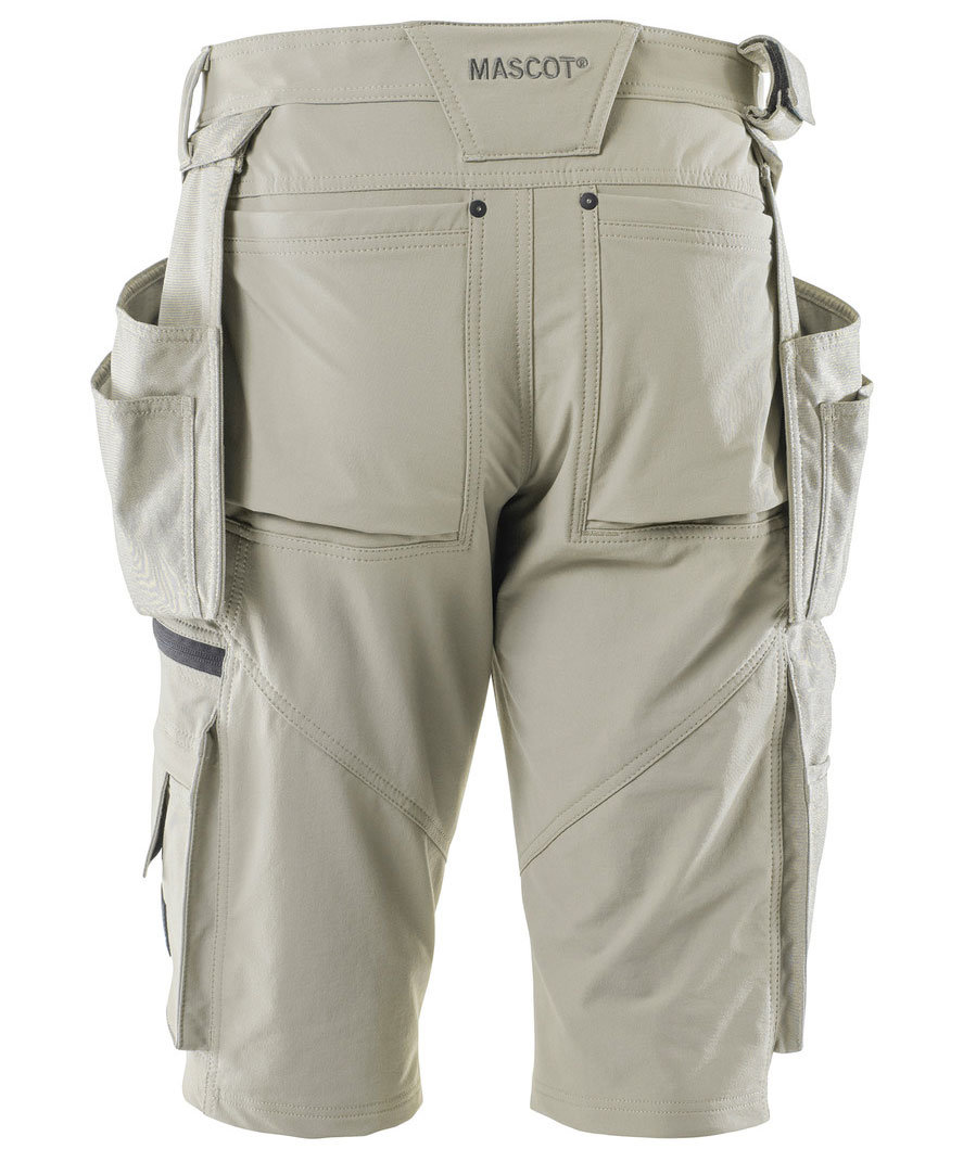 Mascot Advanced Handwerkershorts full stretch, Hell Khaki, large image number 2