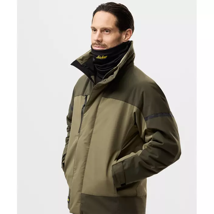 Snickers AllroundWork vinterjakke 1106, Khaki Green/Dark Khaki Green, large image number 1