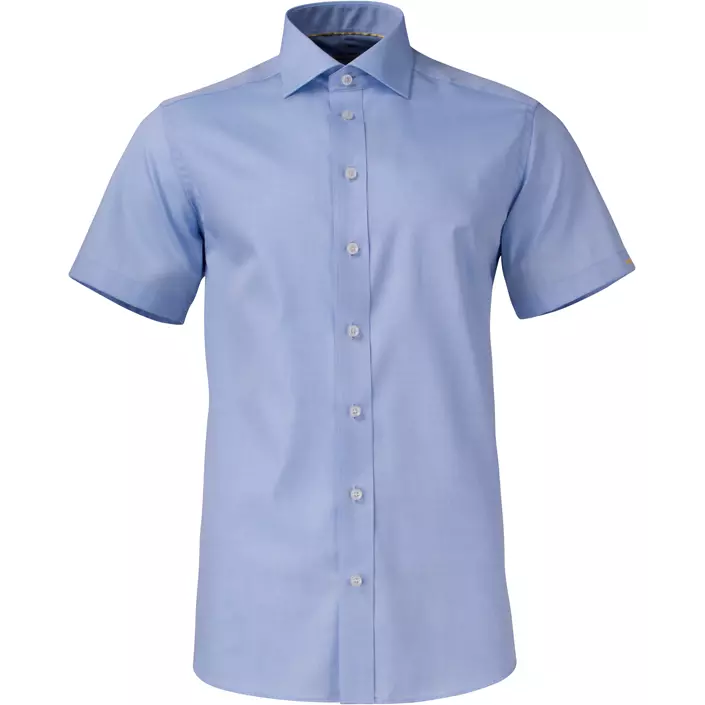 J. Harvest & Frost Twill Yellow Bow 50 Slim fit kortärmad skjorta, Sky Blue, large image number 0