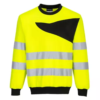 Portwest PW2 sweatshirt, Hi-vis Yellow/Black