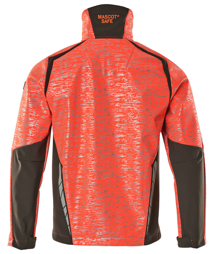 Mascot Accelerate Safe softshell jacket, Hi-vis red/Dark anthracite