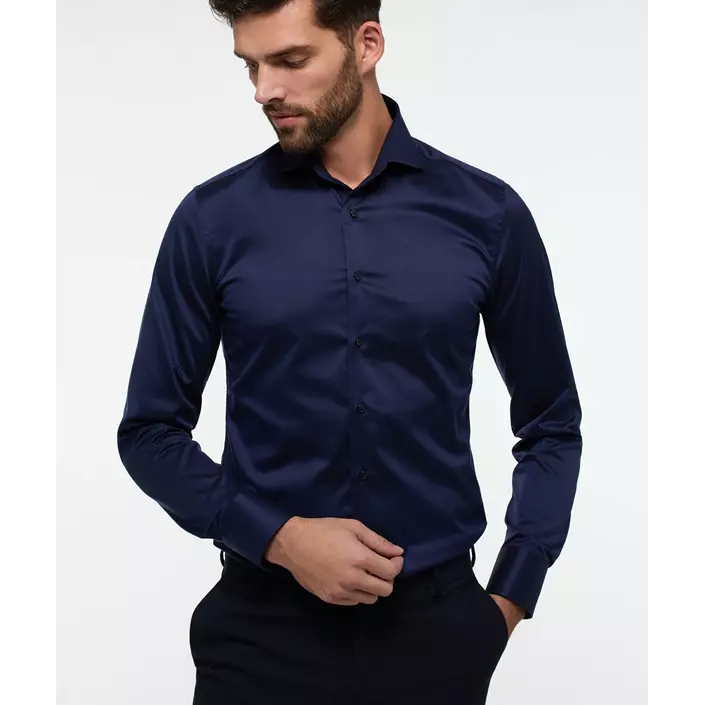 Eterna Gentle Slim fit skjorte, Dark blue, large image number 1