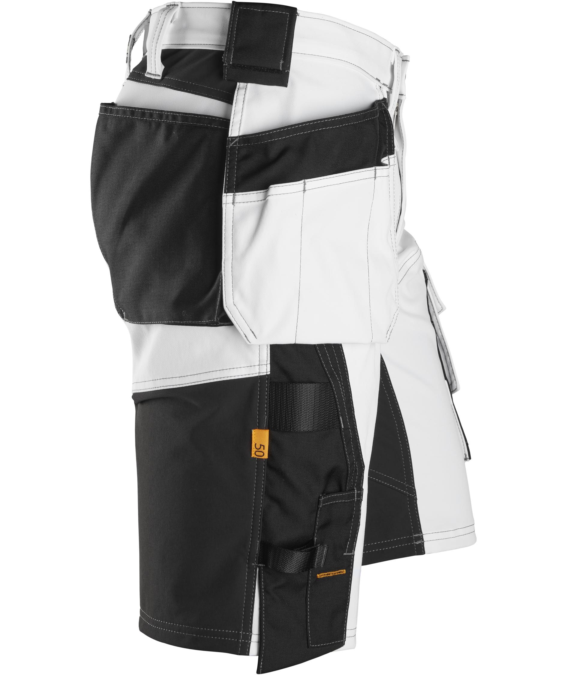 Snickers AllroundWork h&aring;ndv&aelig;rkershorts 6151, White/black, large image number 3