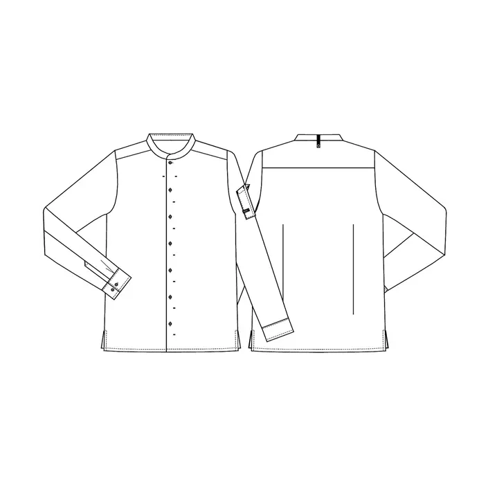 Kentaur modern fit kokkeskjorte/serveringsskjorte, Sort, large image number 4