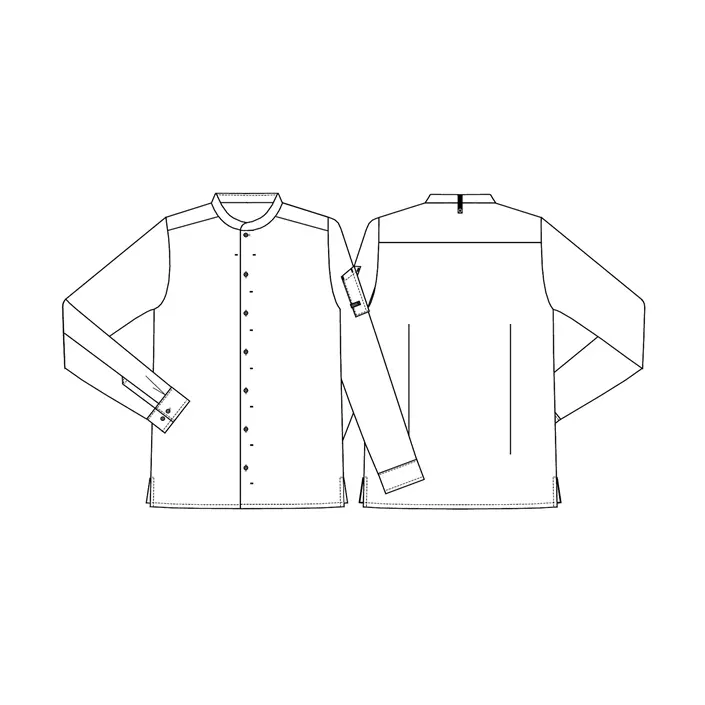 Kentaur modern fit kokkeskjorte/serveringsskjorte, Svart, large image number 4